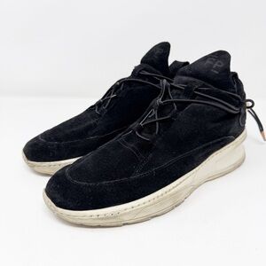 FP Collection Black Suede Leather Sneakers Made In Portugal Women Size 37/38